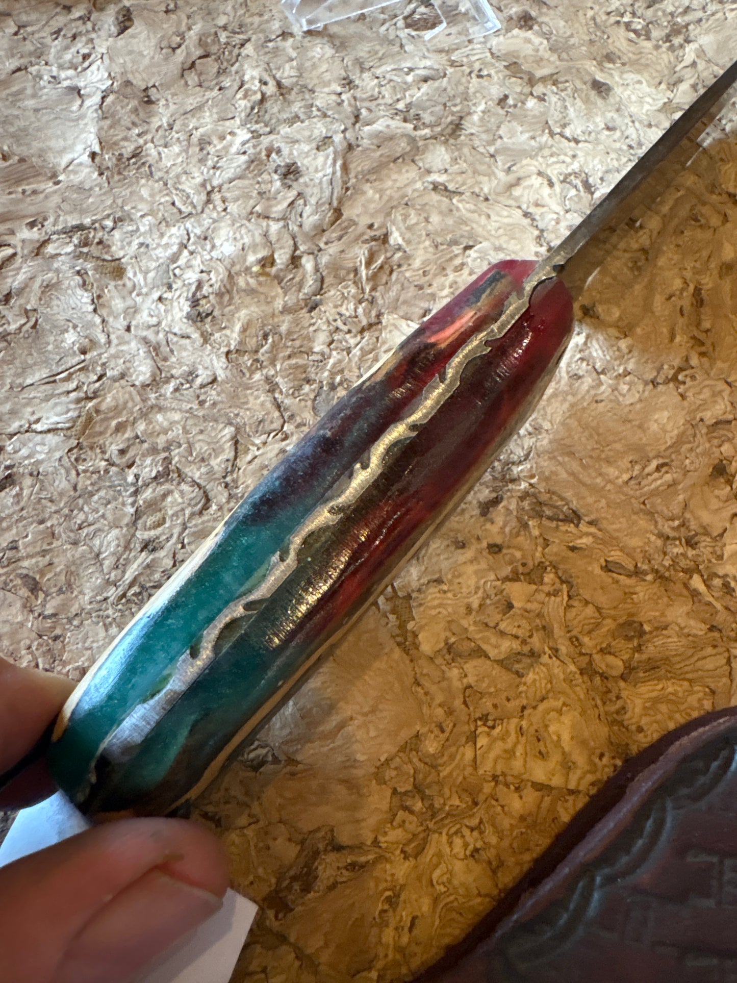 FX-066 Cholla Cactus Handle w/ hammered 440c blade