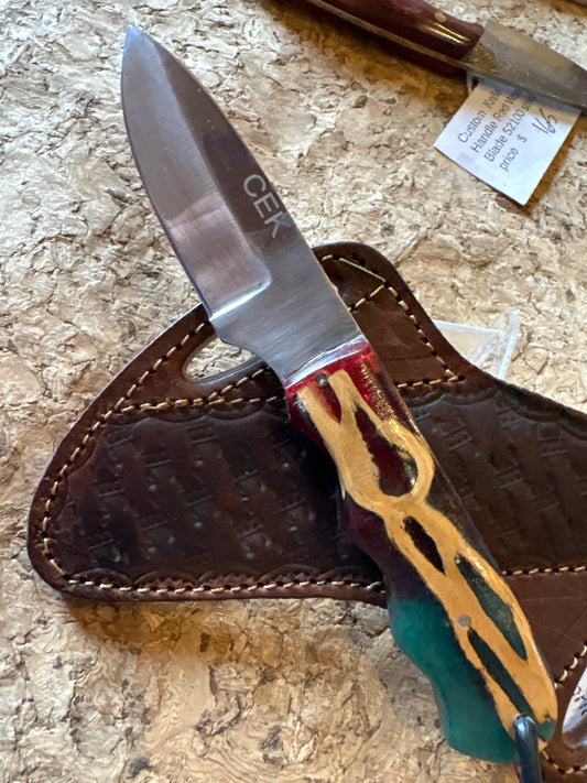 FX-066 Cholla Cactus Handle w/ hammered 440c blade