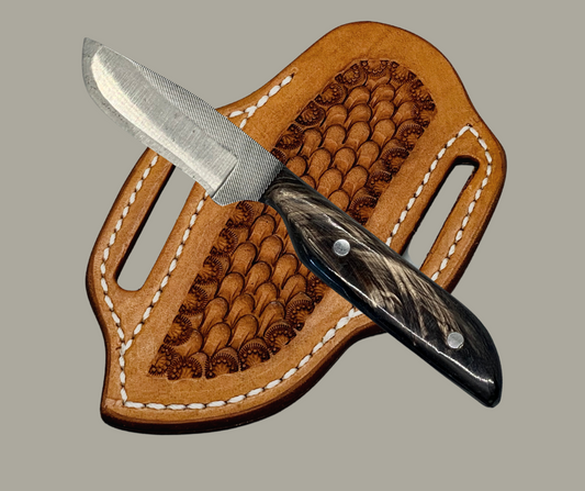 FX-122 Feathered Bull horn Hunting Knife