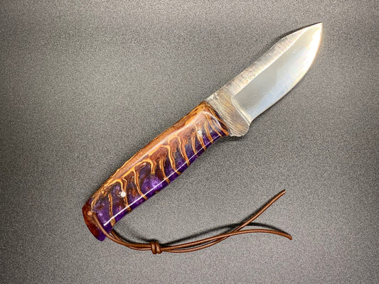 FX-118 Pine Cone handle Hunting/Utility knife w/ Stainless Steel Blade