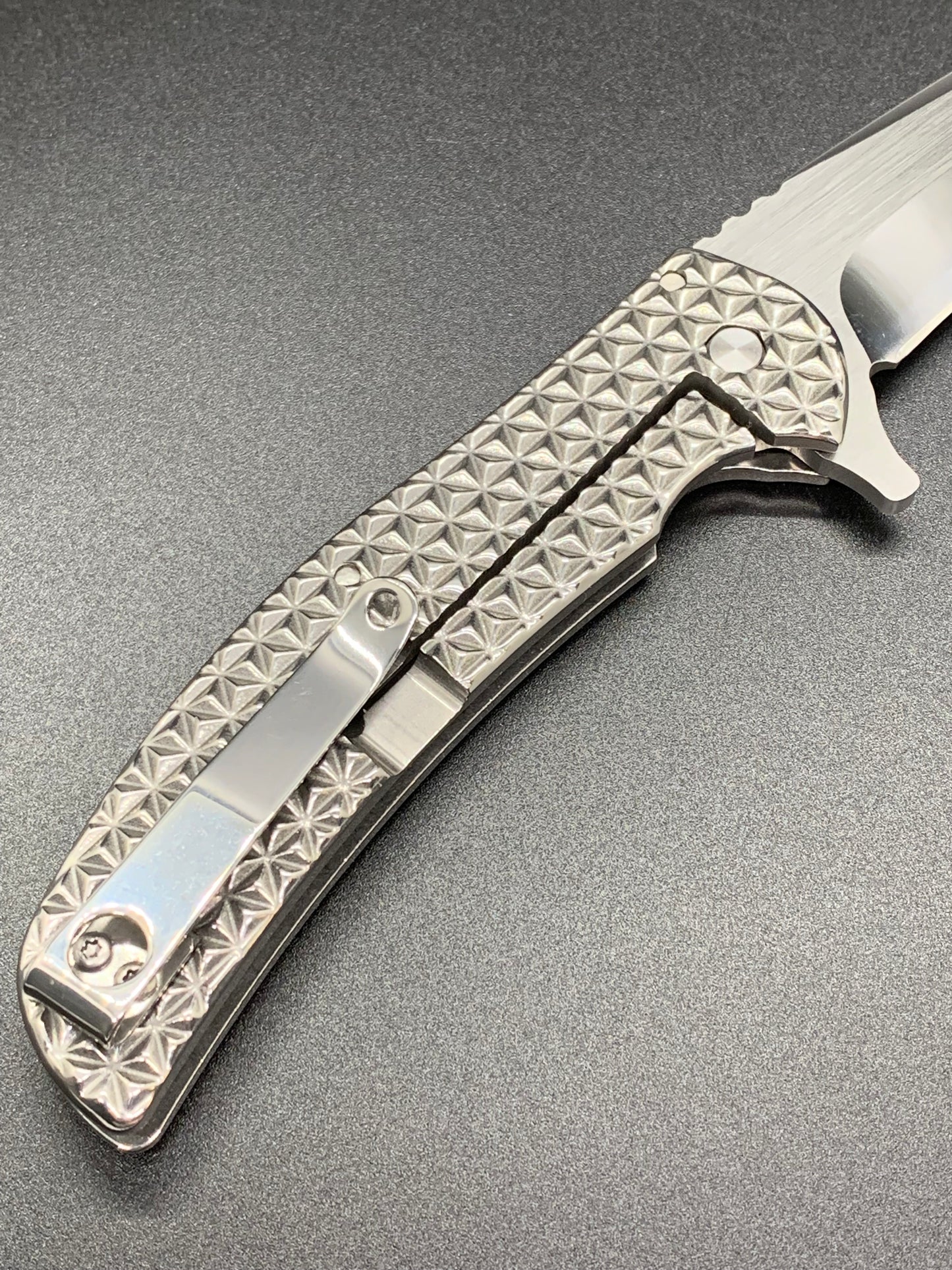 FD-012 Diamond Plate Folding Knife w/ Tanto Blade