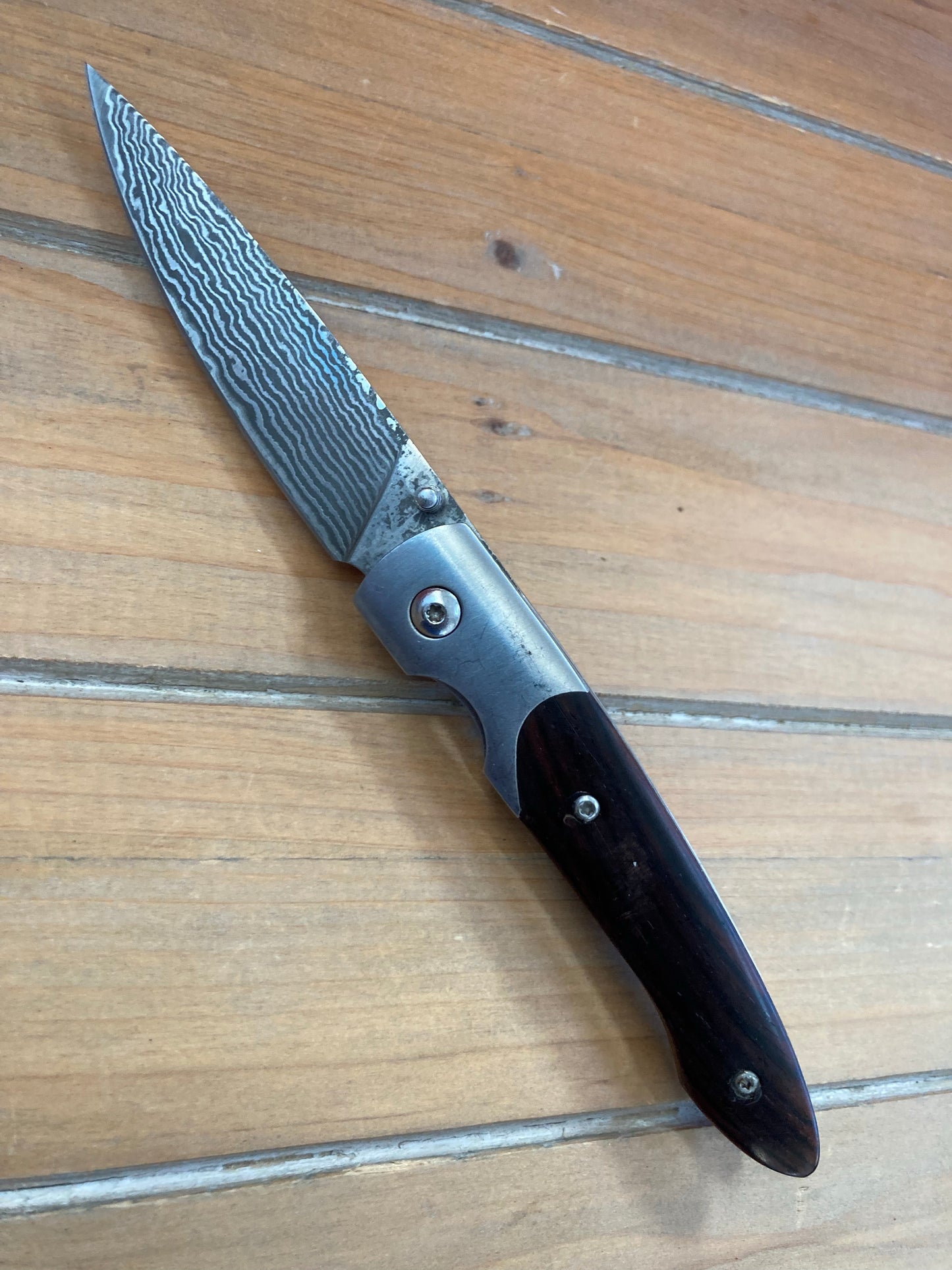 FD-047 Mesquite Folding Knife / Damascus Blade Pattern