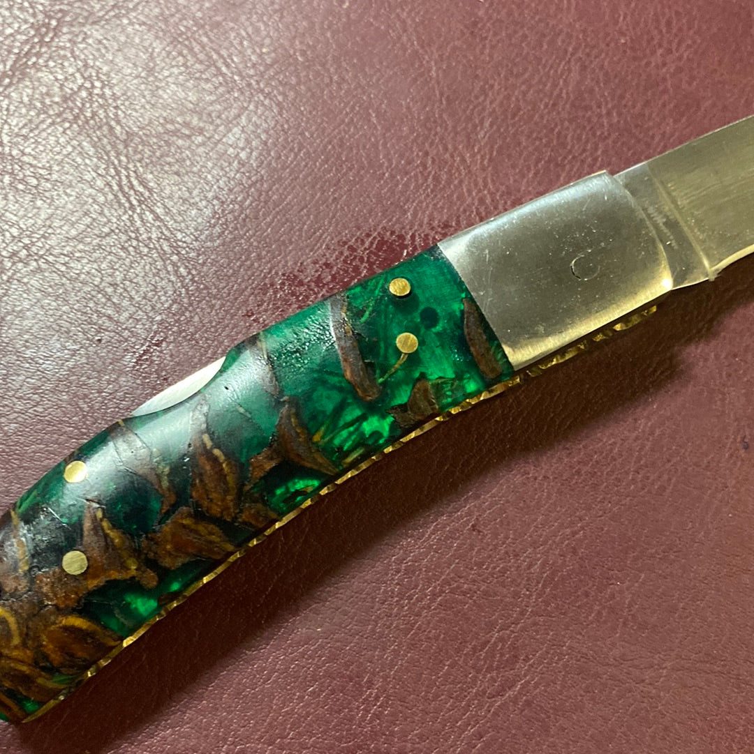 FD-044 Pine Cone Handle D2 STEEL Blade Knife