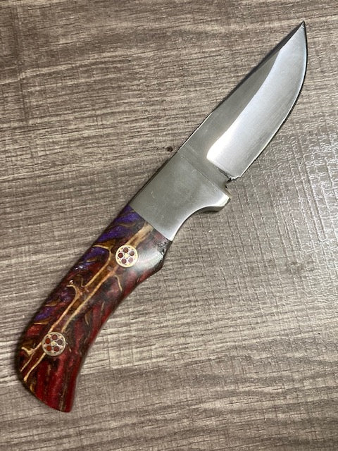 FX-080 PINE CONE HANDLE D2 STEEL FIXED BLADE KNIFE