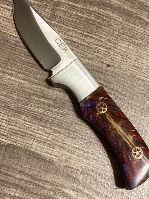 FX-080 PINE CONE HANDLE D2 STEEL FIXED BLADE KNIFE