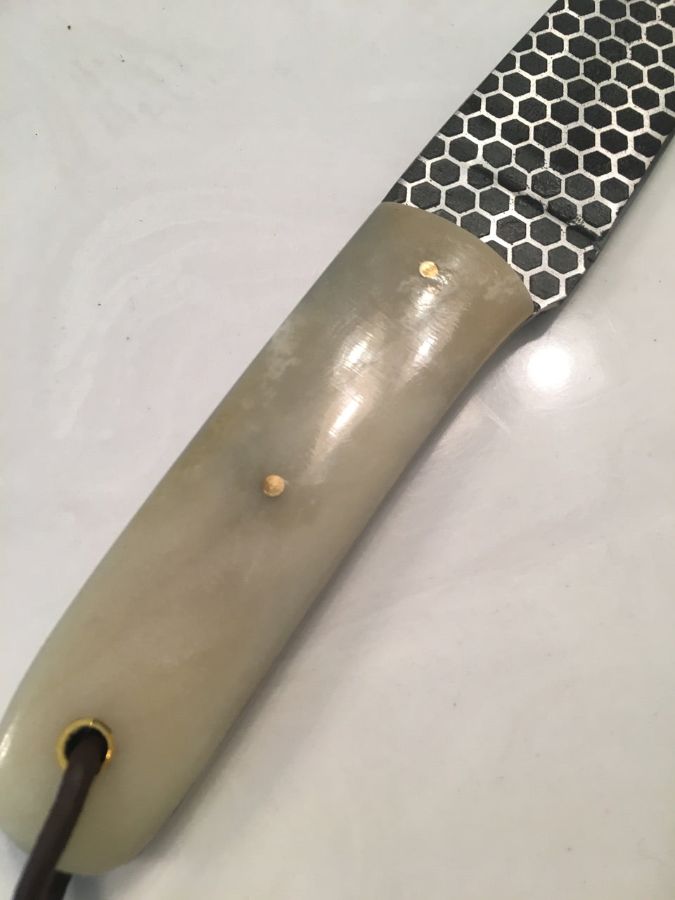 FX-014 Camel Bone Honey Comb blade Knife