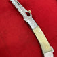 FD-006 Bone Handle Folding Knife W/ D2 steel serrated blade/Rope Cutter