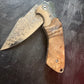 FD-033 Custom Maple Damascus Blade Knife / Engraved