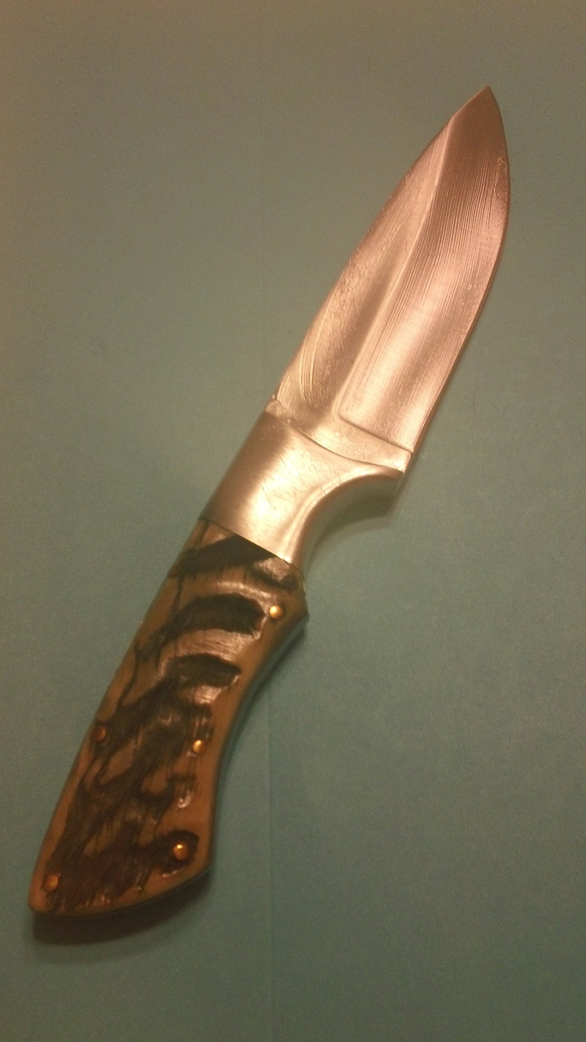 FX-088 Ram Horn Handle  Steel Hunting Knife