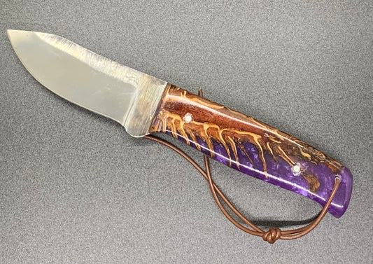 FX-118 Pine Cone handle Hunting/Utility knife w/ Stainless Steel Blade