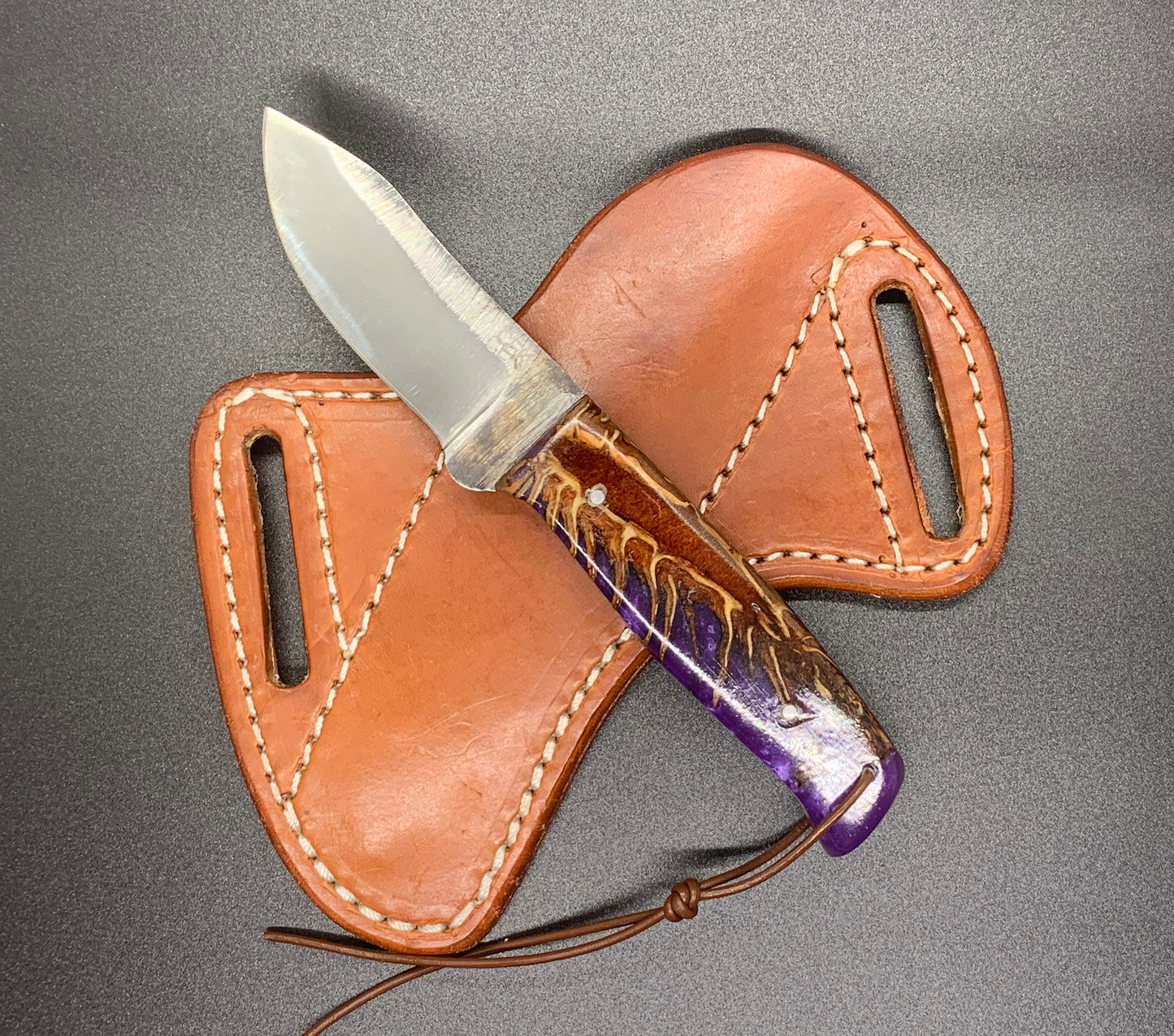 FX-118 Pine Cone handle Hunting/Utility knife w/ Stainless Steel Blade