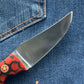 FX-023 Red Honeycomb Hunting Knife w/D2 Steel Blade