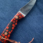 FX-023 Red Honeycomb Hunting Knife w/D2 Steel Blade
