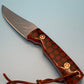 FX-023 Red Honeycomb Hunting Knife w/D2 Steel Blade