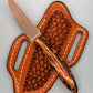 FX-028 Pine Cone Handle Hunting/Utility Knife w/D2 Steel Blade