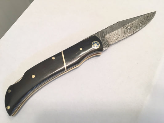 FD-010 BULL HORN FOLDING DRESS KNIFE