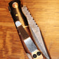 FD-009 Bull Horn Burl Wood Handle Folding Knife with pocket clip