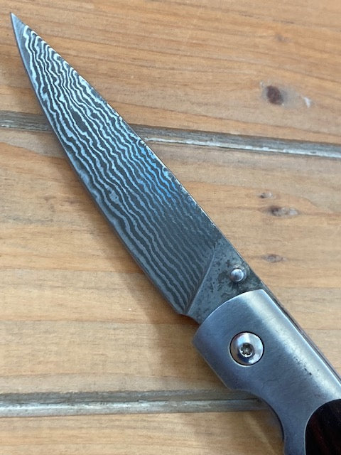 FD-047 Mesquite Folding Knife / Damascus Blade Pattern