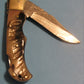 FD-055 RAM HORN FOLDING KNIFE WITH BRASS BOLSTER