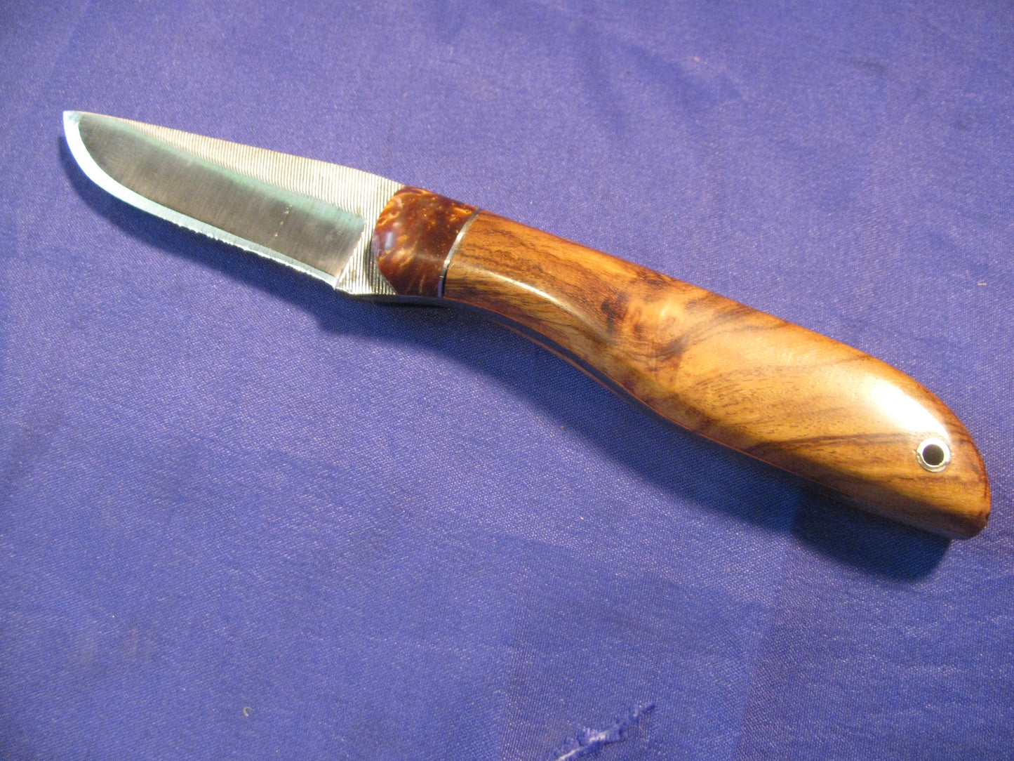 FX-050 SPALTED PECAN WITH TEXAS EBONY BOLSTER HUNTING KNIFE