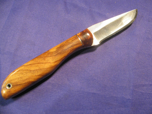 FX-050 SPALTED PECAN WITH TEXAS EBONY BOLSTER HUNTING KNIFE