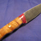 FX-039 Flaming Maple with Red CTEK Bolster Hunting Knife