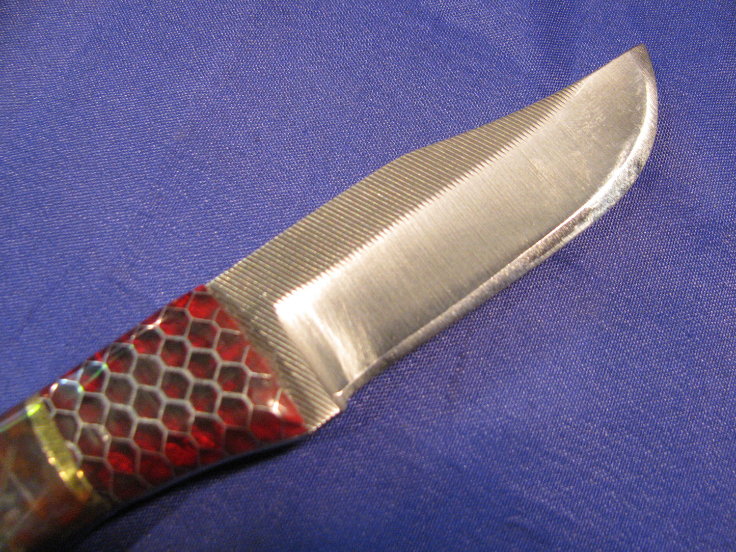 FX-048 RED JASPER WITH RED CTEK BOLSTER HUNTING KNIFE