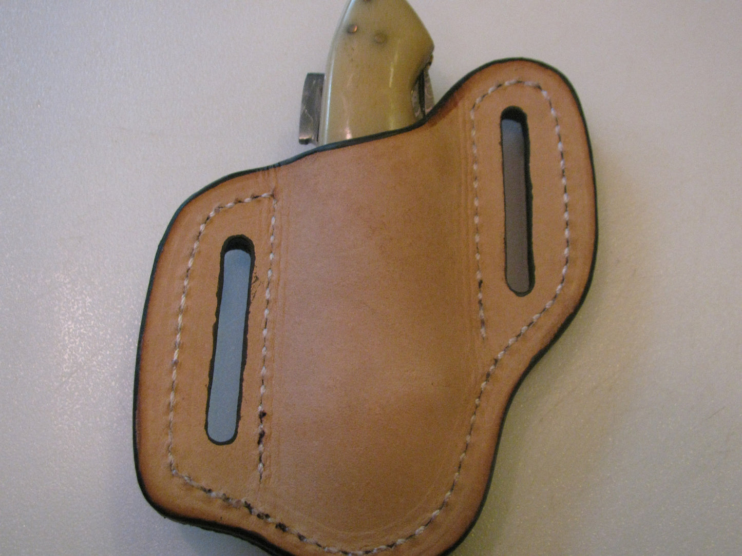 SHTH-003 Elephant Leather Pancake Style Knife Sheath