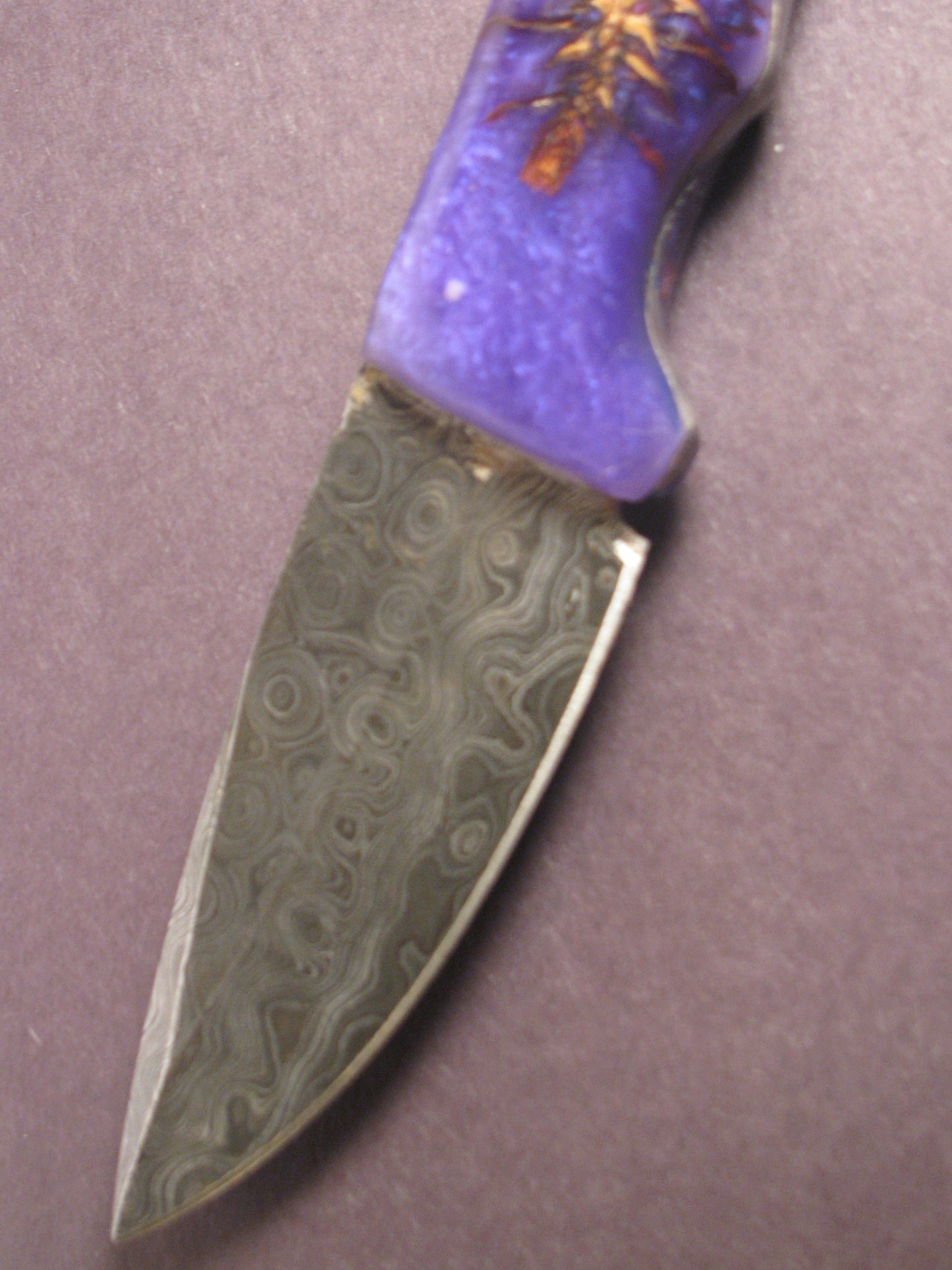 FX-081 PINE CONE HANDLE DAMASCUS  BLADE KNIFE