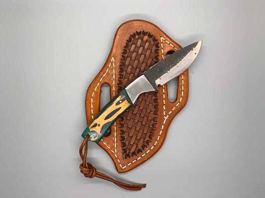 FX-066 Cholla Cactus Handle w/ hammered 440c blade