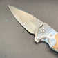 FD-040 Burlwood Maple handle w/52100 Damascus Fold blade