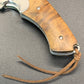 FD-040 Burlwood Maple handle w/52100 Damascus Fold blade