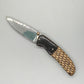 FD-059 Snake Skin Handle and Bull Horn Bolster Pocket Knife