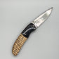 FD-059 Snake Skin Handle and Bull Horn Bolster Pocket Knife