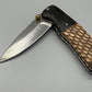 FD-059 Snake Skin Handle and Bull Horn Bolster Pocket Knife
