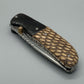 FD-059 Snake Skin Handle and Bull Horn Bolster Pocket Knife