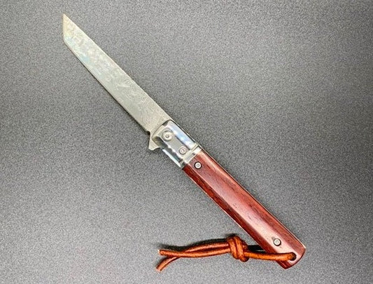 FD-041 Bolivian Rosewood Pocket knife w/ Clip