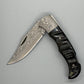FD-003 Black Buck Folding Knife/ Custom handle/Steel Blade