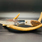 FD-027 Custom Axis Antler Handle w/ Damascus folded style blade
