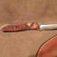 FX-049 RED POPPY JASPER STEEL FILE HUNTING KNIFE