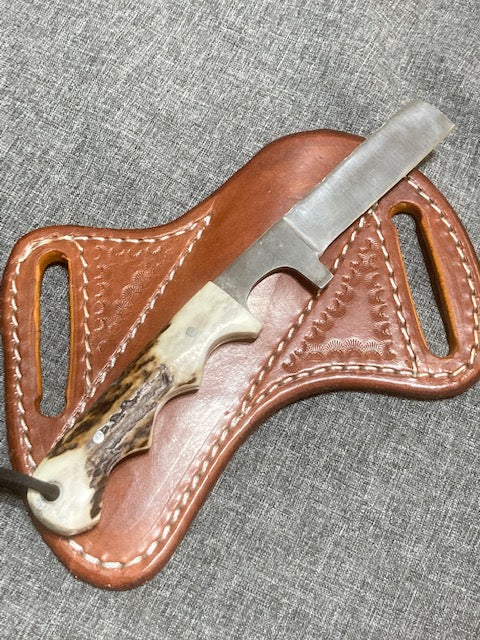 FX-001 Axis Antler handle Razor/Castrating Knife / Bull Cutter