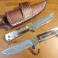 FX-011 Buffalo Horn Handle Knife w/ ball bearing steel blade (52100 steel)