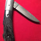 FD-008 Bull Horn Handle Folding Knife w/ ball bearing steel blade (52100 steel)