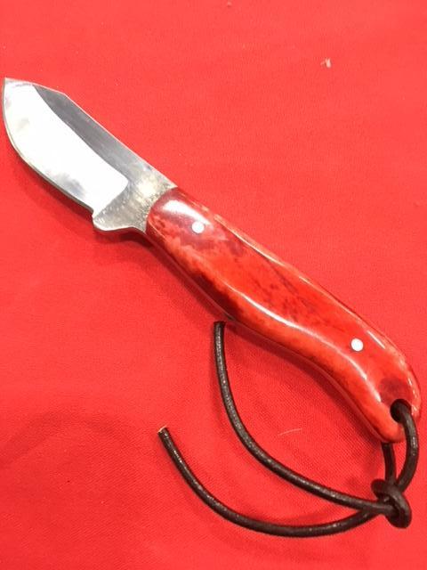 FX-034 D2 STEEL SKINNING KNIFE  BONE HANDLE