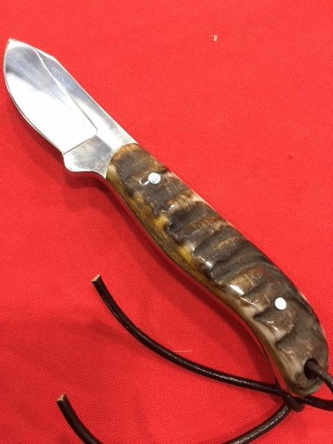 FX-035 Ram Horn handle skinning knife w/ D2 Steel blade