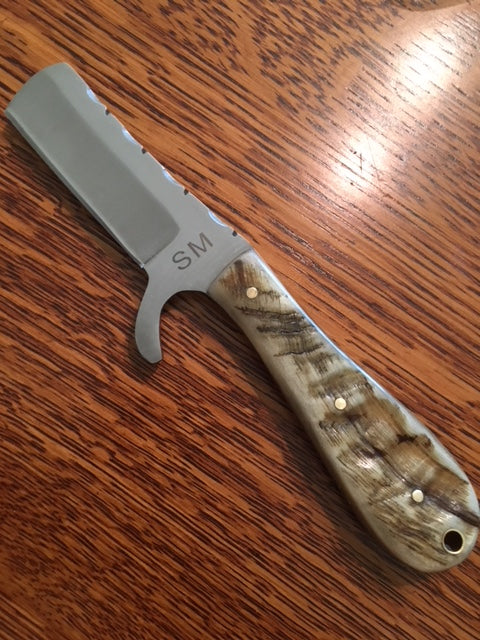 FX-102 Ram Horn Razor Knife  D2 Steel Castrating Knife / Bull Cutter