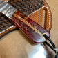 FX-082 PINE CONE HANDLE HAMMERED D2  STEEL BLADE KNIFE