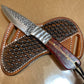 FX-082 PINE CONE HANDLE HAMMERED D2  STEEL BLADE KNIFE