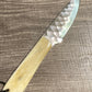 FX-008 BONE HANDLE D2 HAMMERED STEEL FIXED BLADE KNIFE