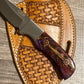 FX-080 PINE CONE HANDLE D2 STEEL FIXED BLADE KNIFE